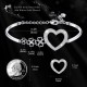 Austria Crystal Heart Bracelet For Women Four Leaf Clover Bangle Bracelet Austria Crystal Heart Bracelet For Women Four Leaf Clover Bangle Bracelet